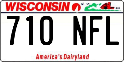 WI license plate 710NFL
