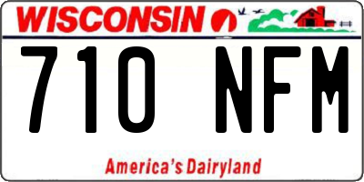 WI license plate 710NFM