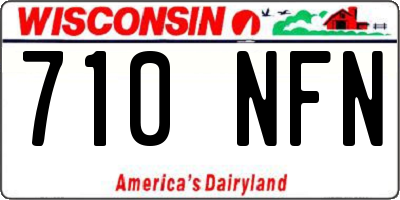 WI license plate 710NFN