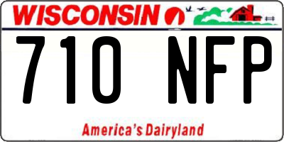 WI license plate 710NFP