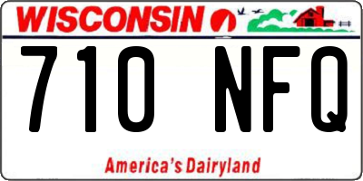 WI license plate 710NFQ