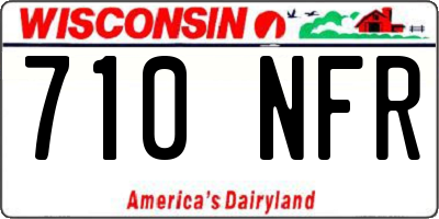 WI license plate 710NFR