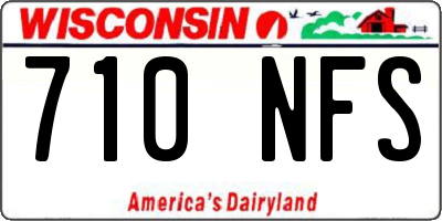 WI license plate 710NFS