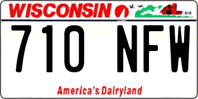 WI license plate 710NFW