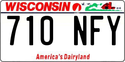 WI license plate 710NFY