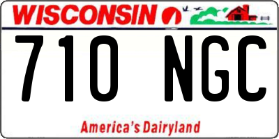 WI license plate 710NGC