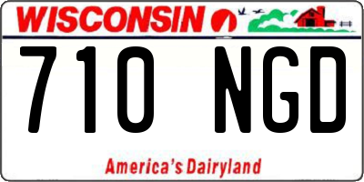 WI license plate 710NGD