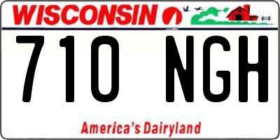 WI license plate 710NGH