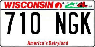 WI license plate 710NGK