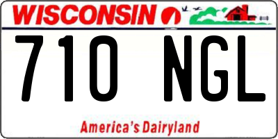 WI license plate 710NGL