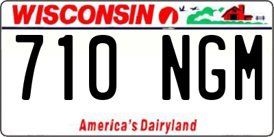 WI license plate 710NGM