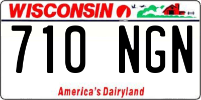 WI license plate 710NGN