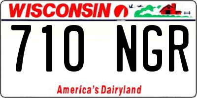 WI license plate 710NGR