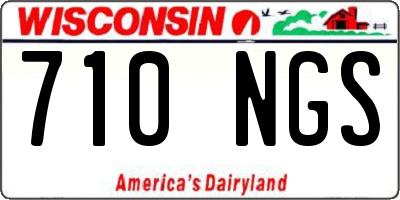 WI license plate 710NGS