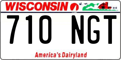 WI license plate 710NGT