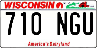 WI license plate 710NGU