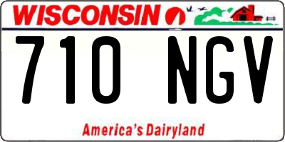 WI license plate 710NGV