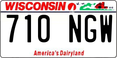 WI license plate 710NGW