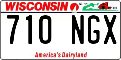 WI license plate 710NGX