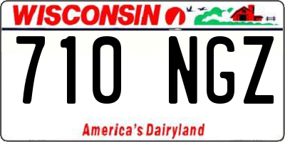 WI license plate 710NGZ