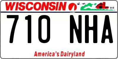 WI license plate 710NHA