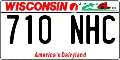 WI license plate 710NHC