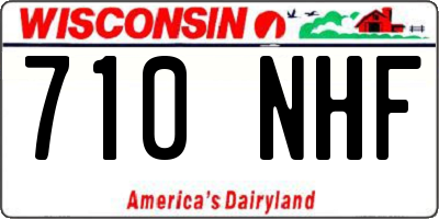 WI license plate 710NHF