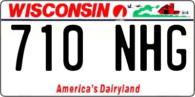 WI license plate 710NHG