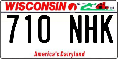 WI license plate 710NHK