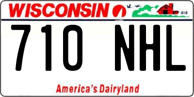 WI license plate 710NHL
