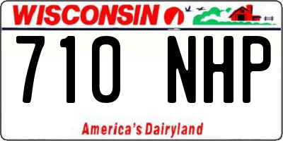 WI license plate 710NHP