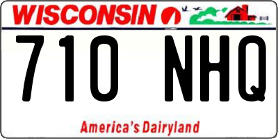 WI license plate 710NHQ