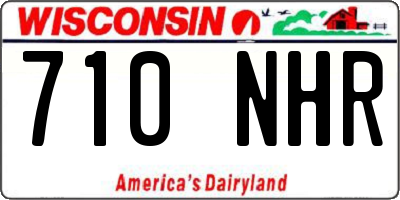 WI license plate 710NHR