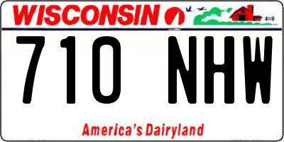 WI license plate 710NHW