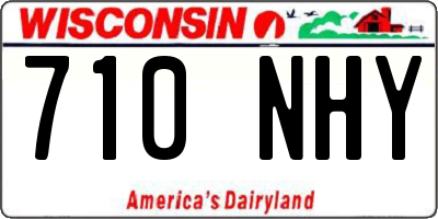 WI license plate 710NHY