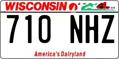 WI license plate 710NHZ