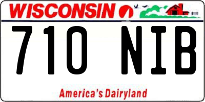 WI license plate 710NIB