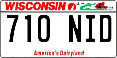 WI license plate 710NID