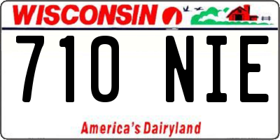 WI license plate 710NIE