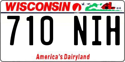 WI license plate 710NIH
