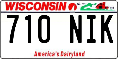 WI license plate 710NIK