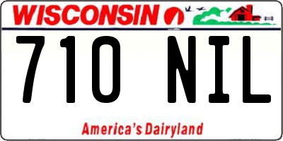 WI license plate 710NIL