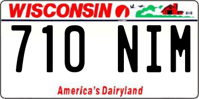 WI license plate 710NIM