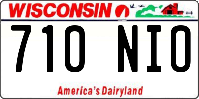 WI license plate 710NIO