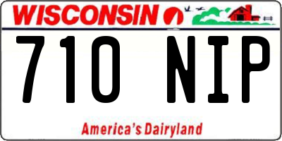 WI license plate 710NIP