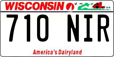 WI license plate 710NIR