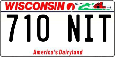 WI license plate 710NIT