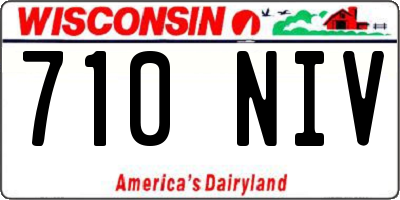 WI license plate 710NIV