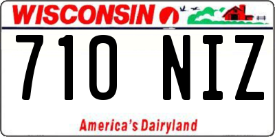 WI license plate 710NIZ
