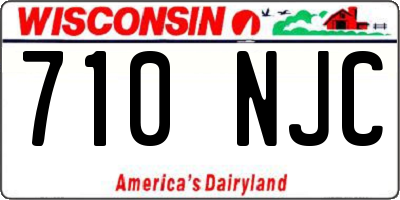 WI license plate 710NJC